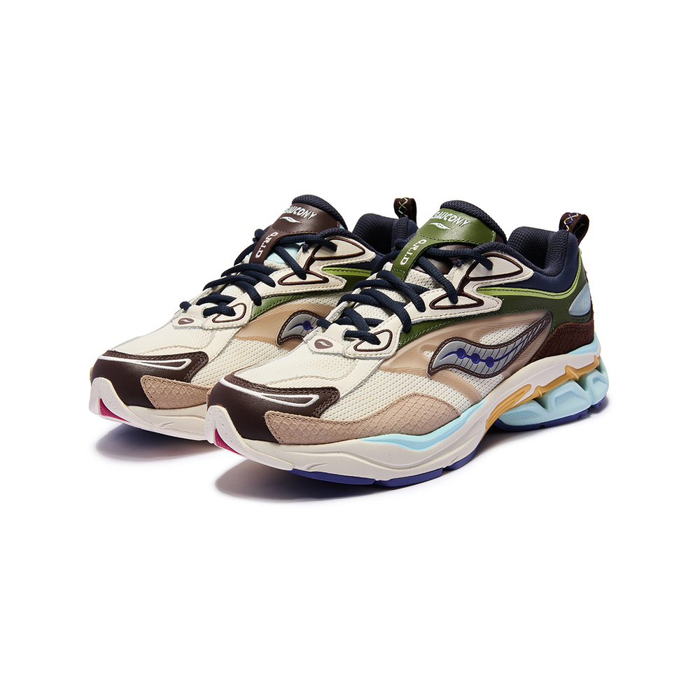 Saucony Grid Fusion 'Beige / Green / Brown' Мужские
