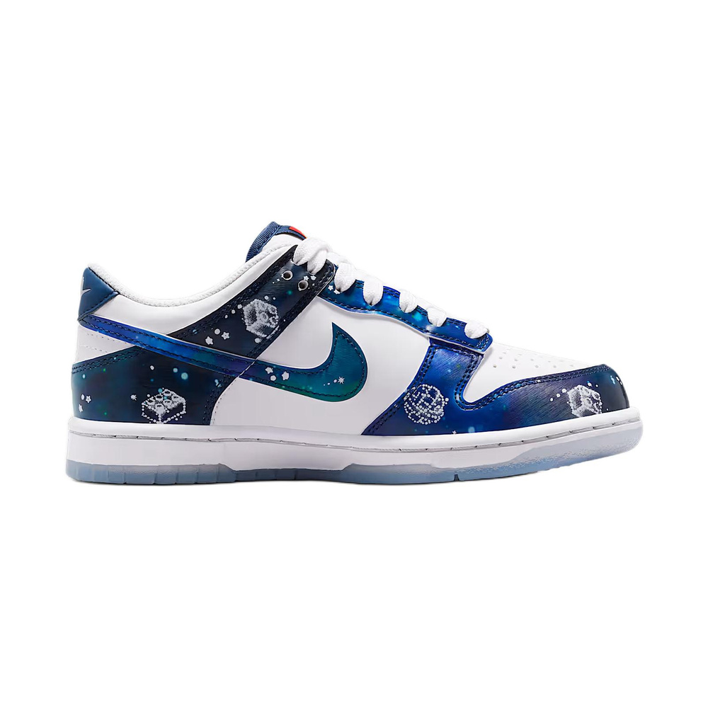 Nike Dunk Low 'White / Brave Blue / Metallic Platinum / Multi-Color' Мужские