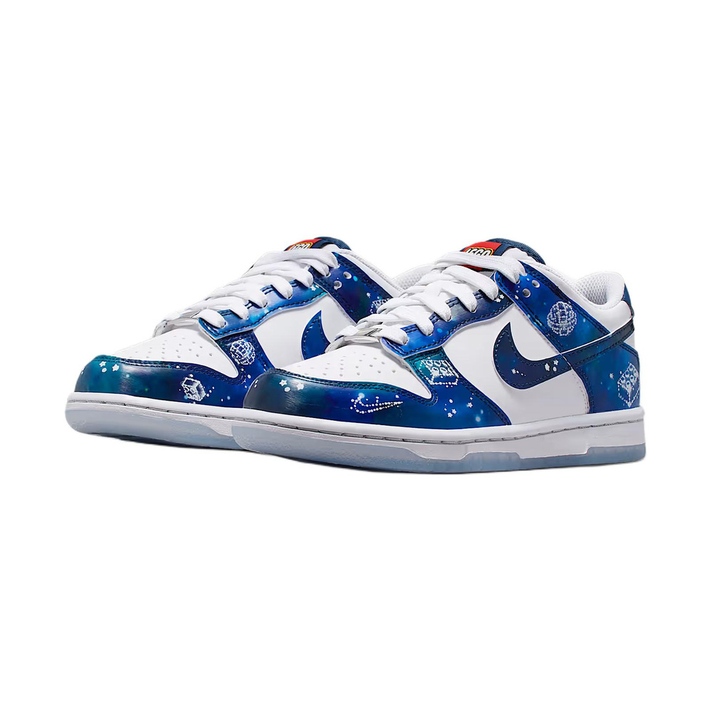 Nike Dunk Low 'White / Brave Blue / Metallic Platinum / Multi-Color' Мужские