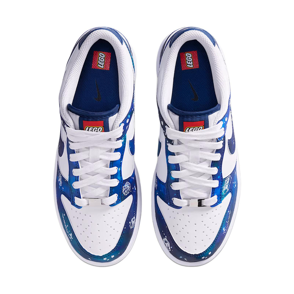 Nike Dunk Low 'White / Brave Blue / Metallic Platinum / Multi-Color' Мужские