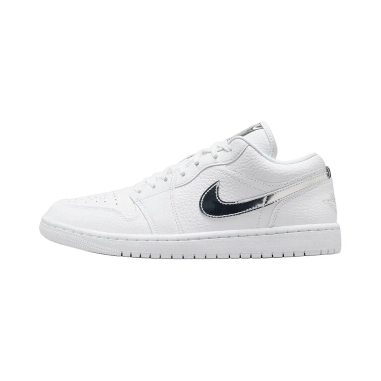 Nike Jordan 1 Low 'White / Metallic Silver / White' Женские