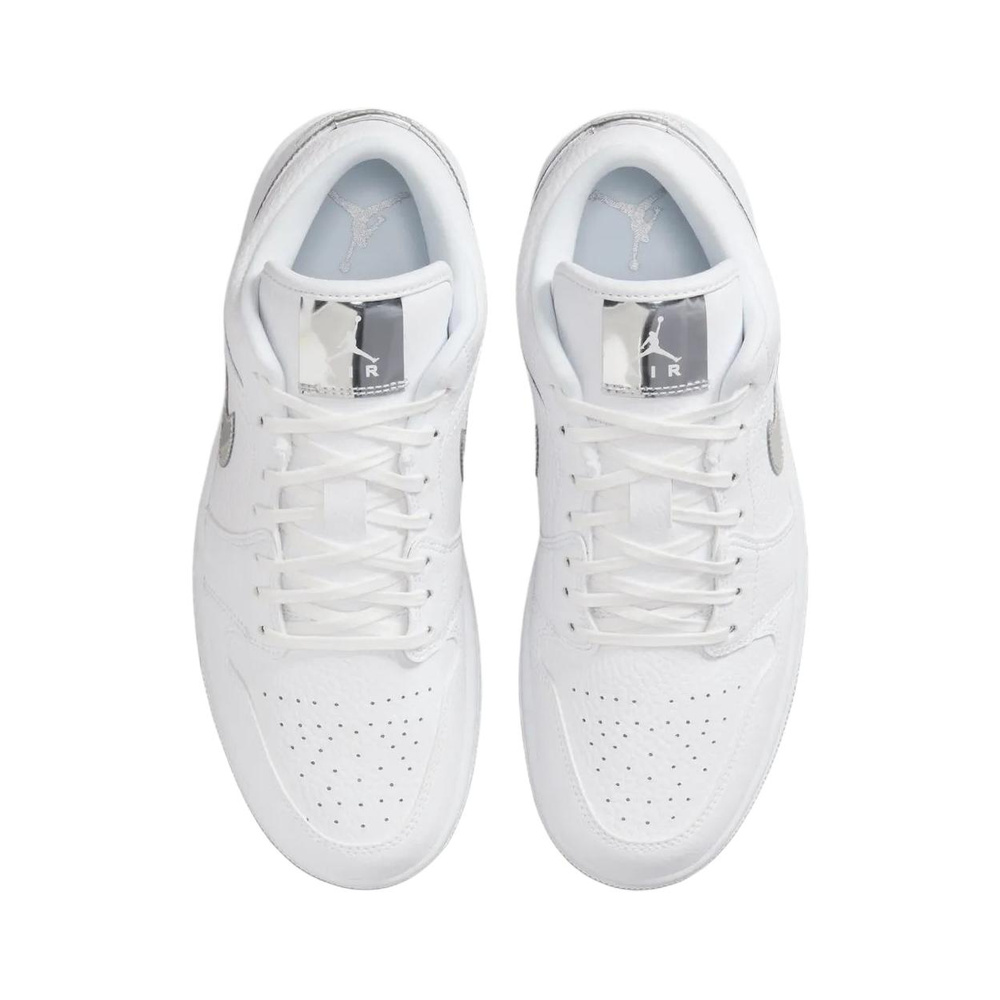 Nike Jordan 1 Low 'White / Metallic Silver / White' Женские