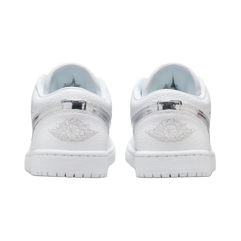 Nike Jordan 1 Low 'White / Metallic Silver / White' Женские