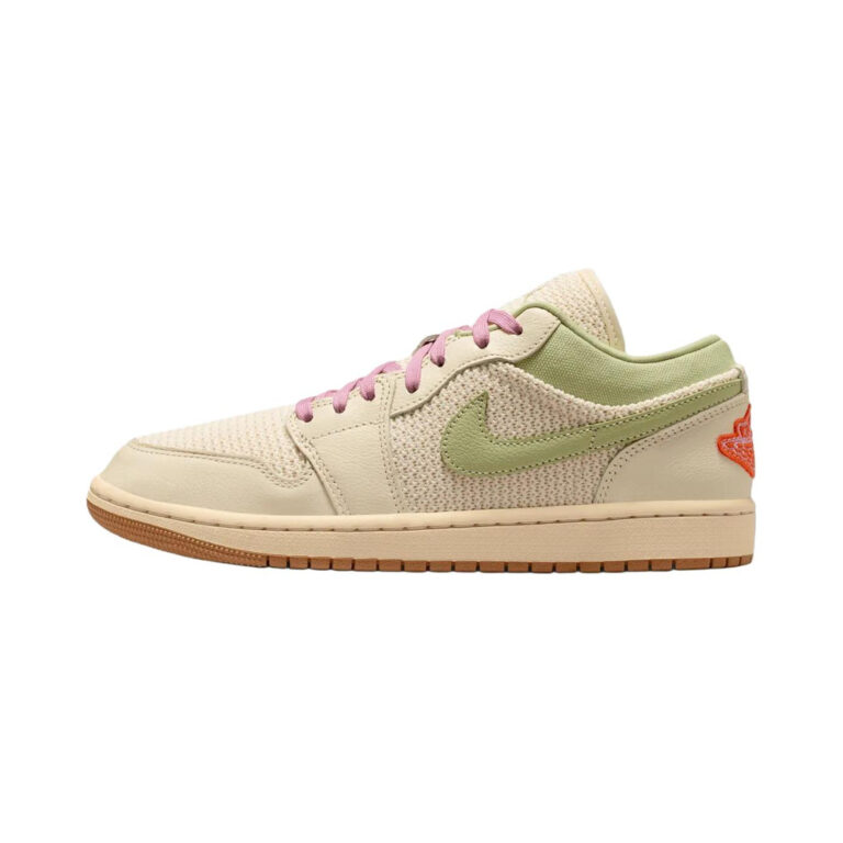 Nike Jordan 1 Low 'Sail / Olive Aura / Pearl White / Iced Carmine' Женские
