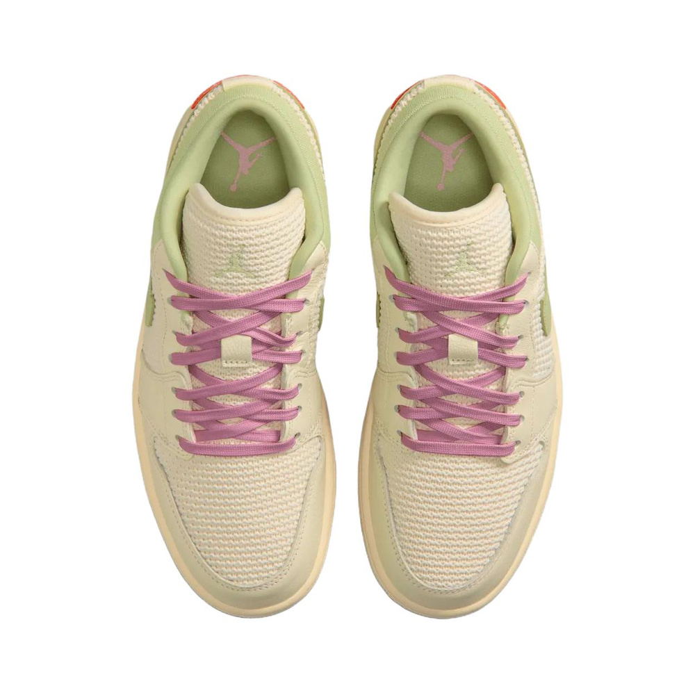 Nike Jordan 1 Low 'Sail / Olive Aura / Pearl White / Iced Carmine' Женские