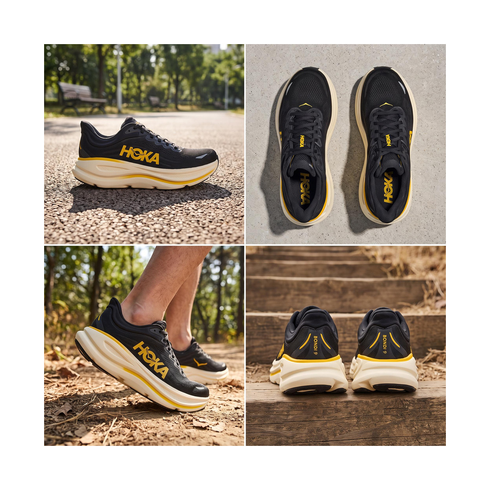 Hoka Bondi 9 'Black Yellow' Мужские