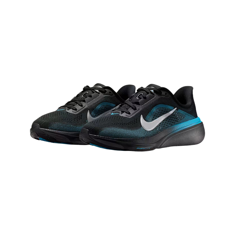 Nike Pegasus 42 'Black / Light Current Blue / Anthracite / Metallic Silver' Детские