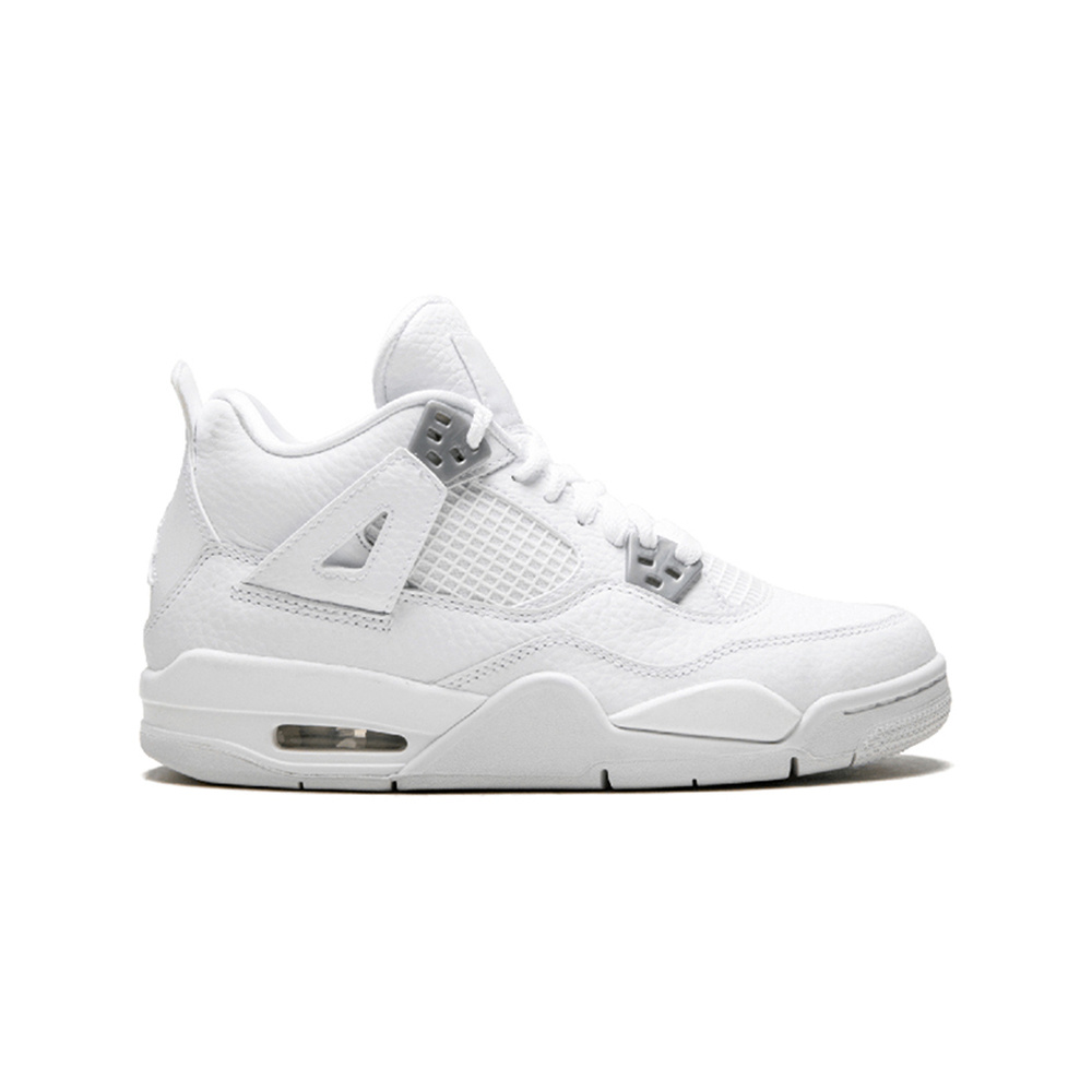 Air Jordan 4 'White / Light Smoke Grey / Fire Red' Женские