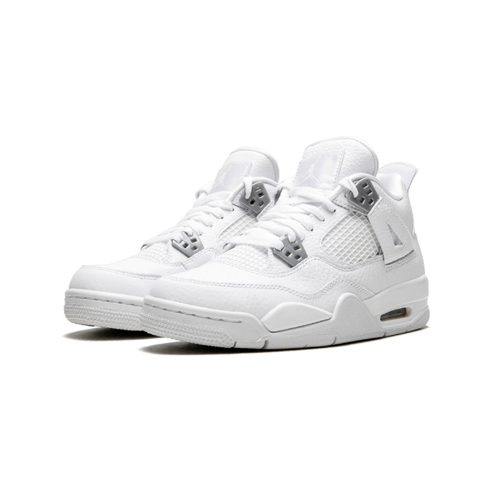 Air Jordan 4 'White / Light Smoke Grey / Fire Red' Женские