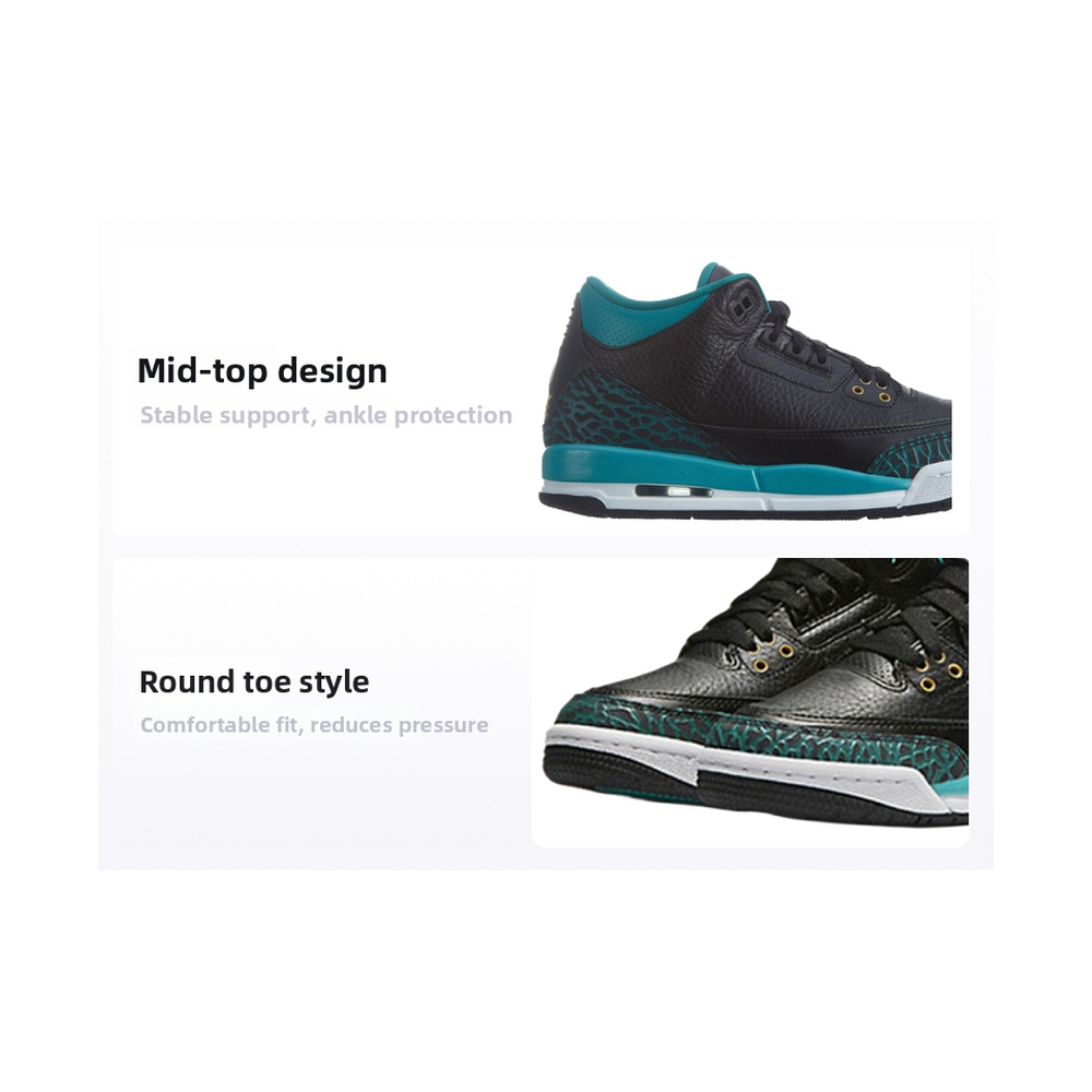 Air Jordan 3 'Light Smoke Grey / Smoke Grey / White / Black' Мужские