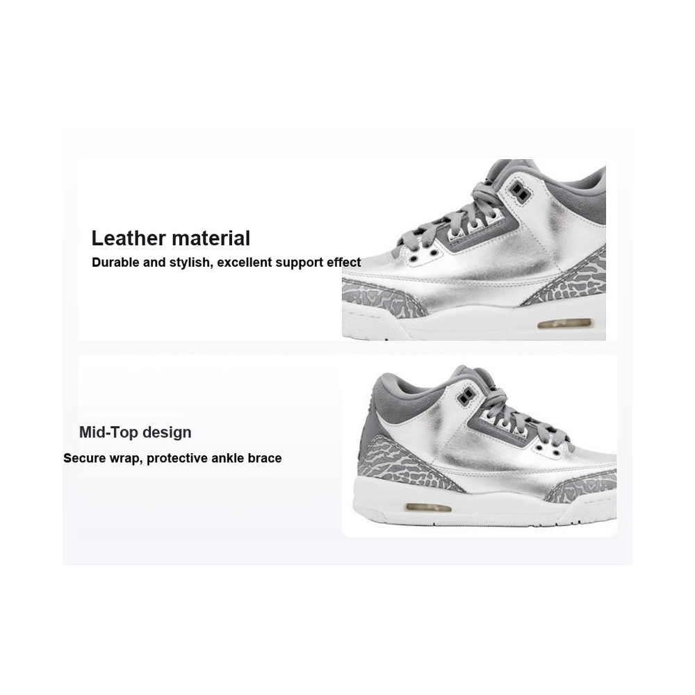 Air Jordan 3 'Pure Platinum / White' Мужские