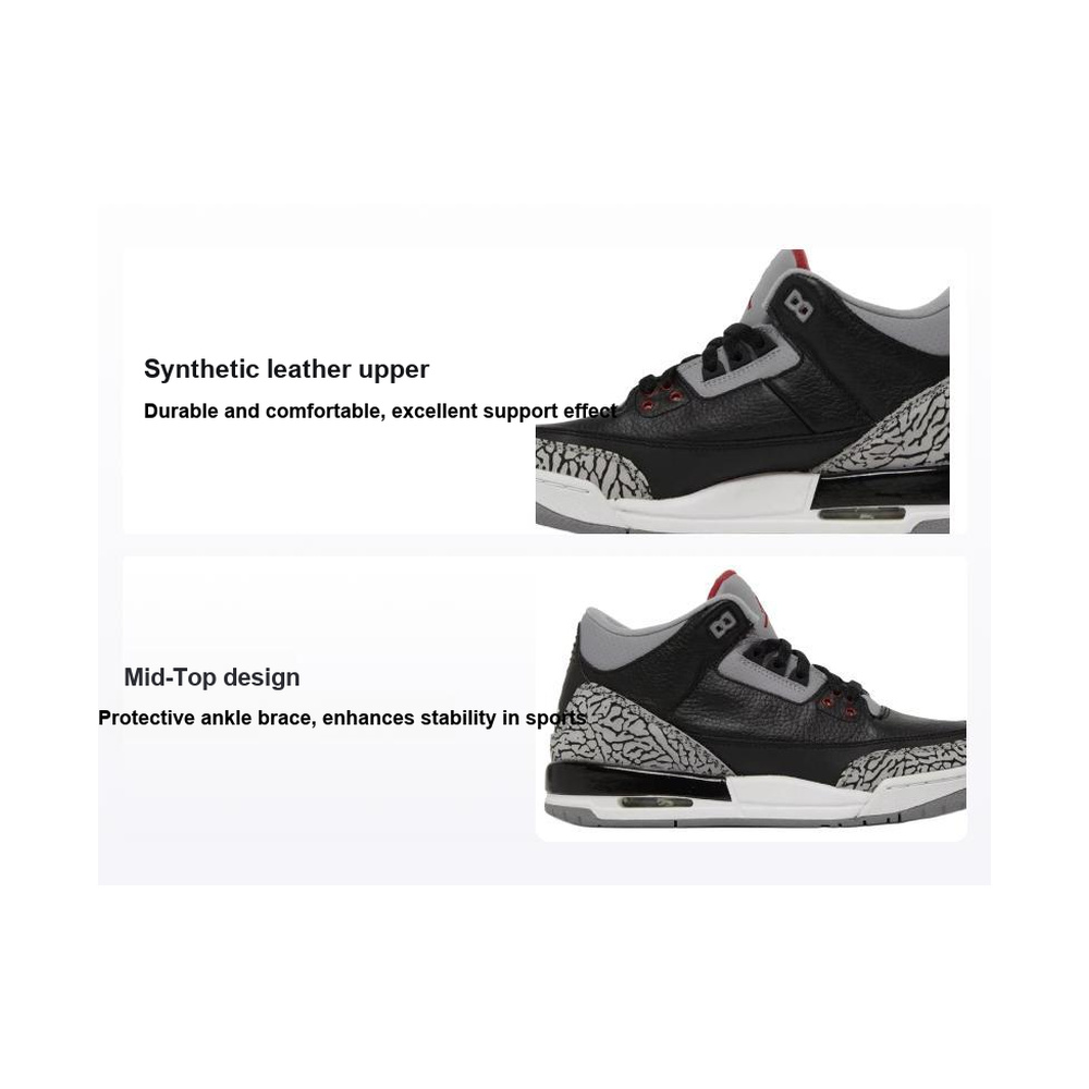 Air Jordan 3 'Black / White' Мужские