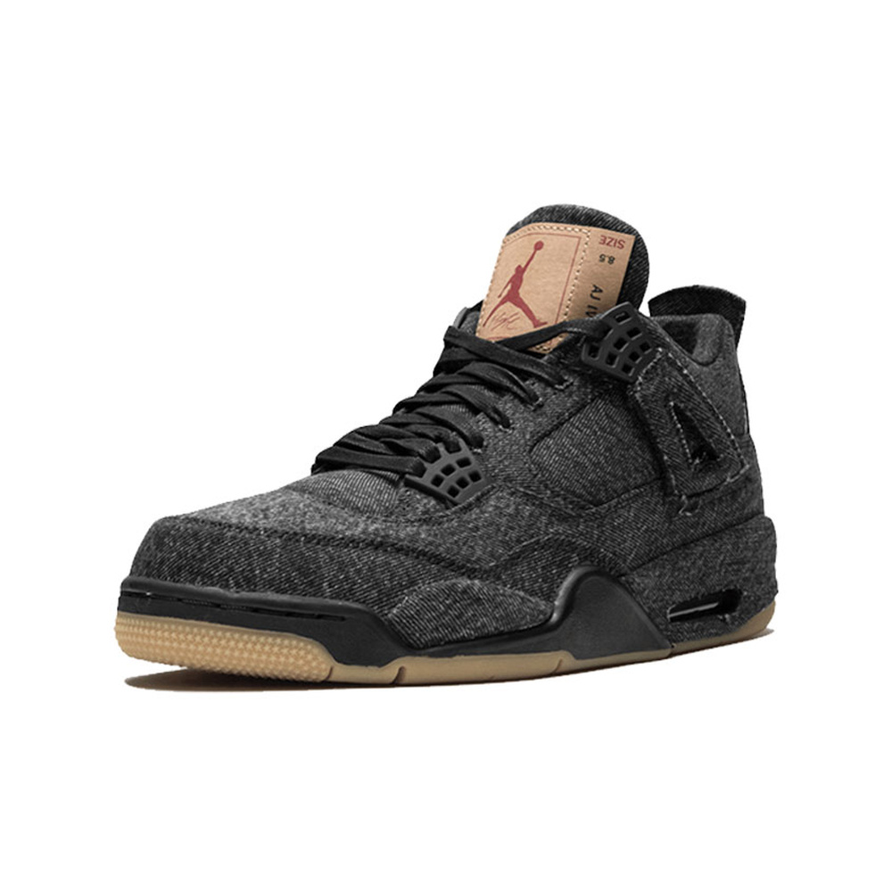 Air Jordan 4 'Black / Safety Orange / Gum Light Brown / Sail' Мужские