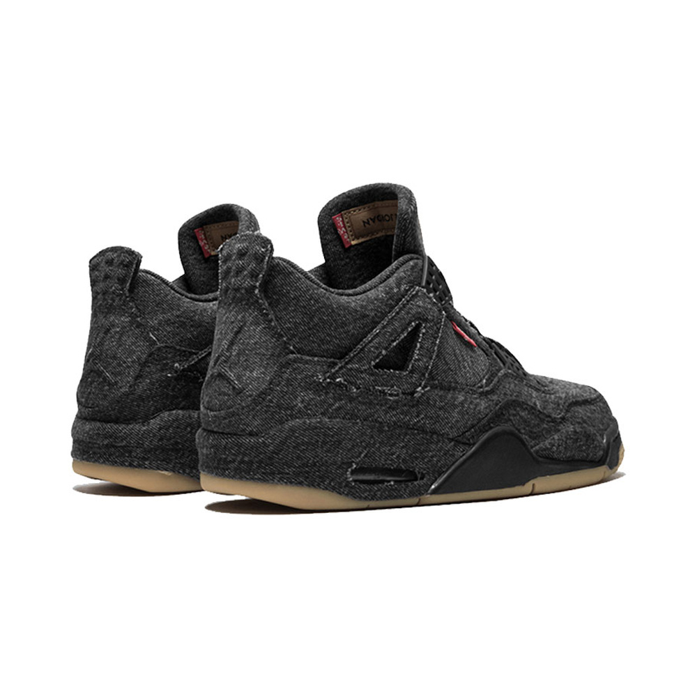 Air Jordan 4 'Black / Safety Orange / Gum Light Brown / Sail' Мужские