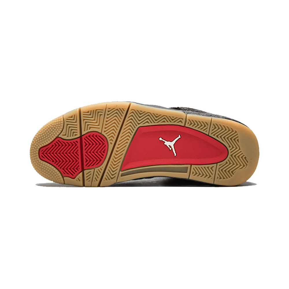 Air Jordan 4 'Black / Safety Orange / Gum Light Brown / Sail' Мужские