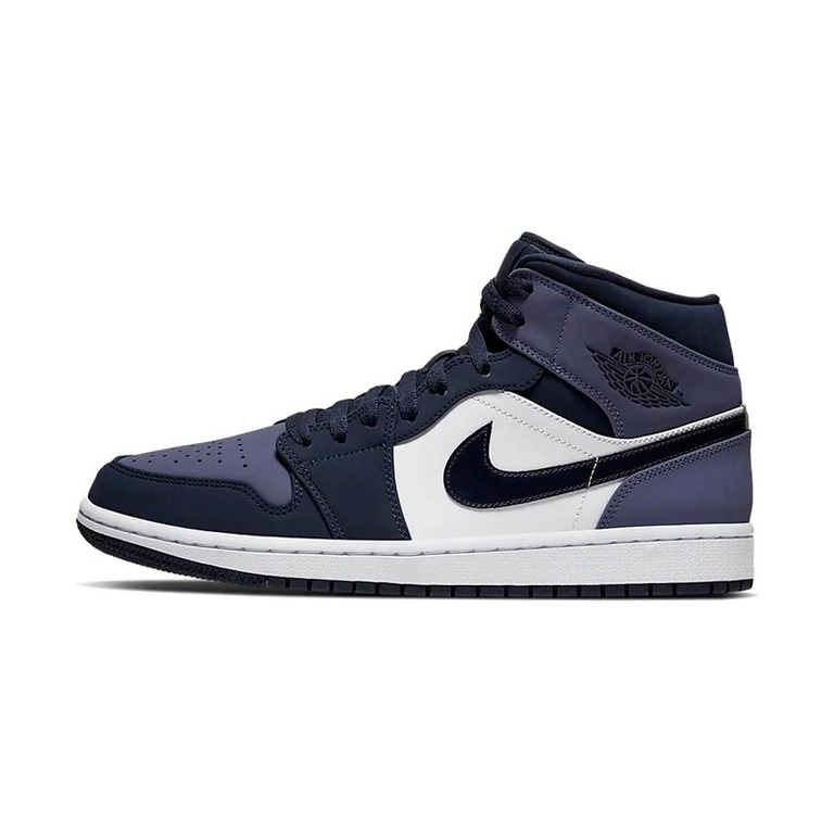 Air Jordan 1 Mid 'Old Royal / White / Metallic Silver / Black' Мужские