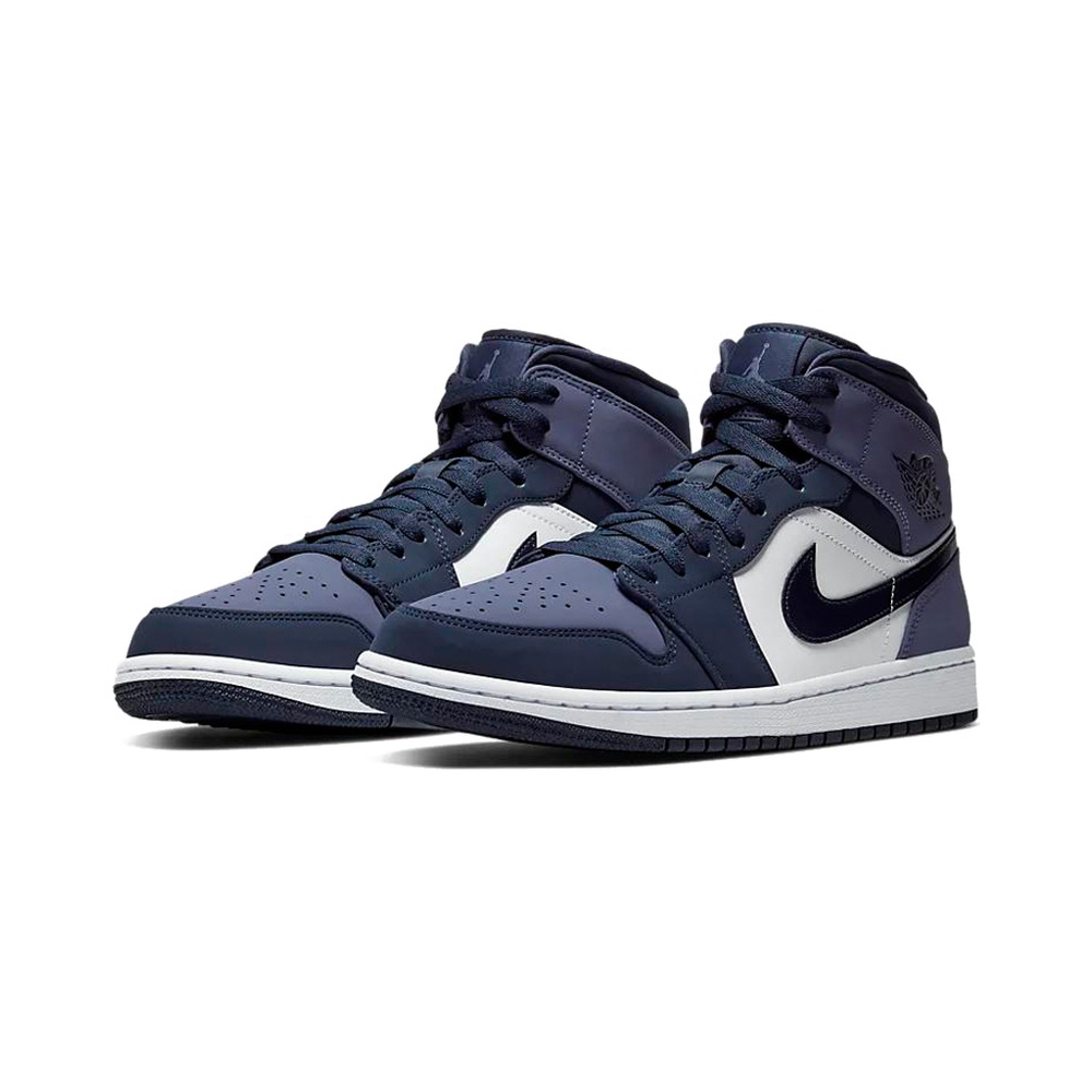 Air Jordan 1 Mid 'Old Royal / White / Metallic Silver / Black' Мужские