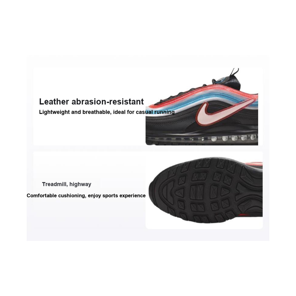 Nike Air Max 97 'Black / Hyper Crimson / White / Chrome' Мужские