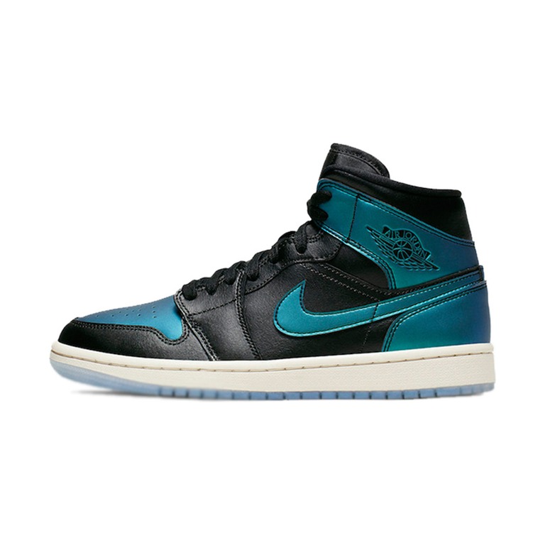 Air Jordan 1 Mid 'Black / Peony / Black' Женские