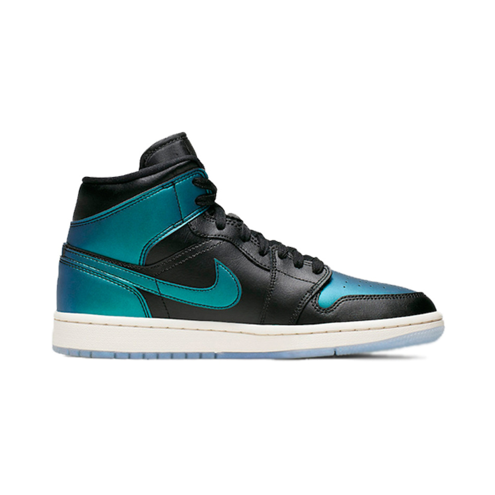 Air Jordan 1 Mid 'Black / Peony / Black' Женские