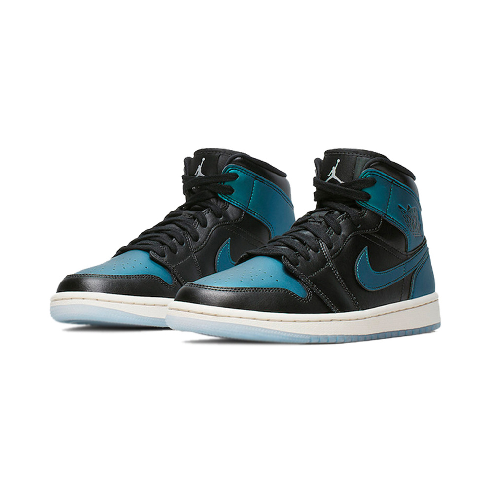 Air Jordan 1 Mid 'Black / Peony / Black' Женские