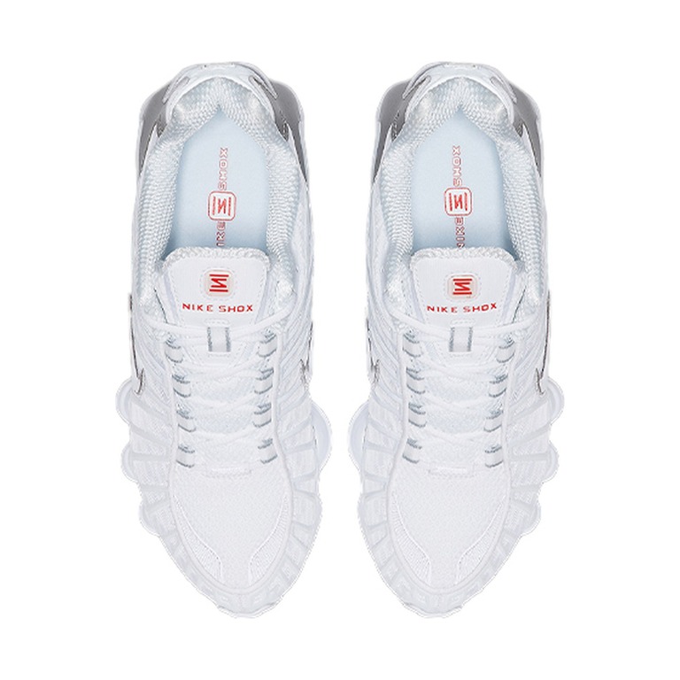 Nike Shox TL Series 'White / Metallic Silver / Max Orange / White' Женские