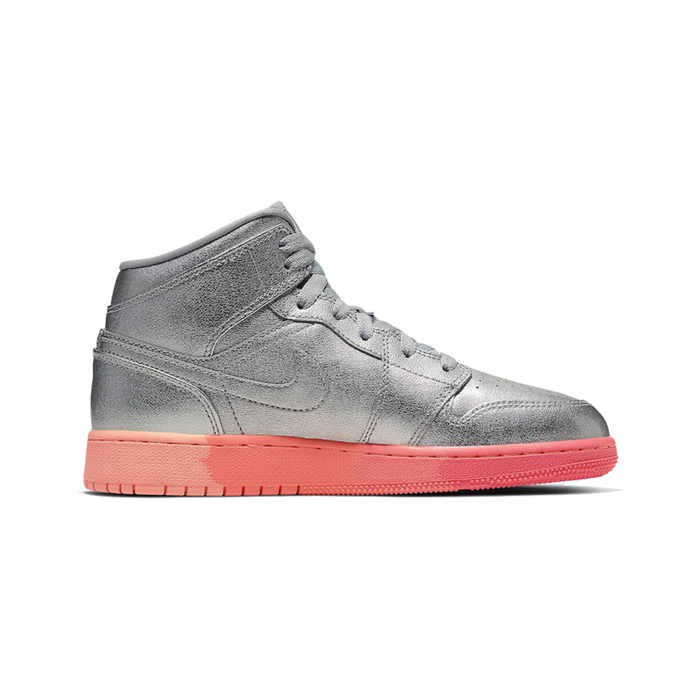 Air Jordan 1 Mid 'Pure Platinum / White' Женские