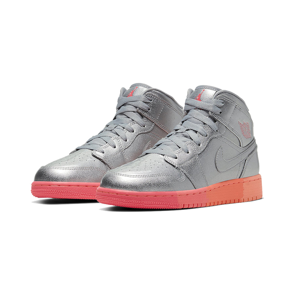 Air Jordan 1 Mid 'Pure Platinum / White' Женские