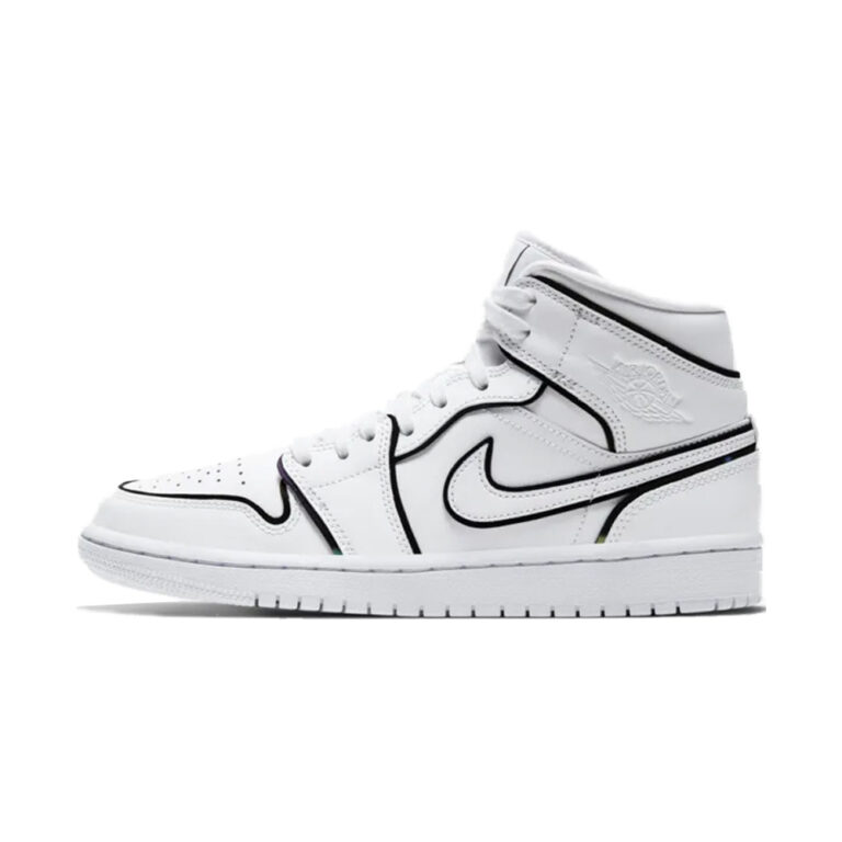 Air Jordan 1 Mid 'Summit White / Black / White' Женские