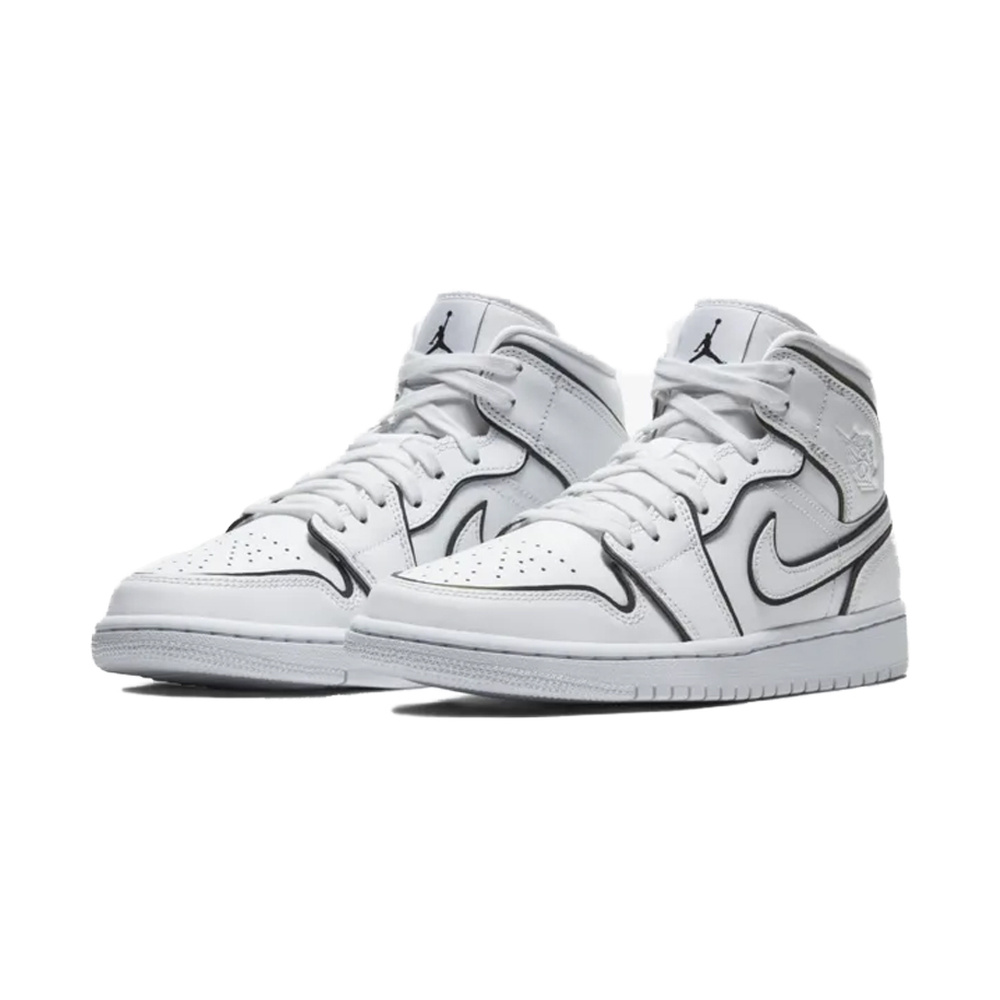 Air Jordan 1 Mid 'Summit White / Black / White' Женские
