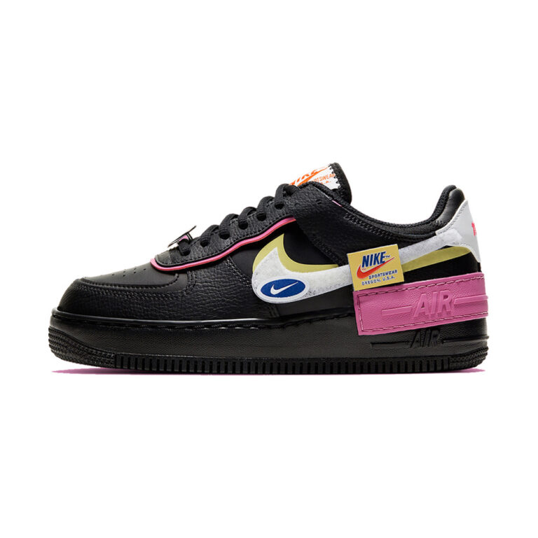 Nike Air Force 'Black / Hyper Crimson / White / Chrome' Женские