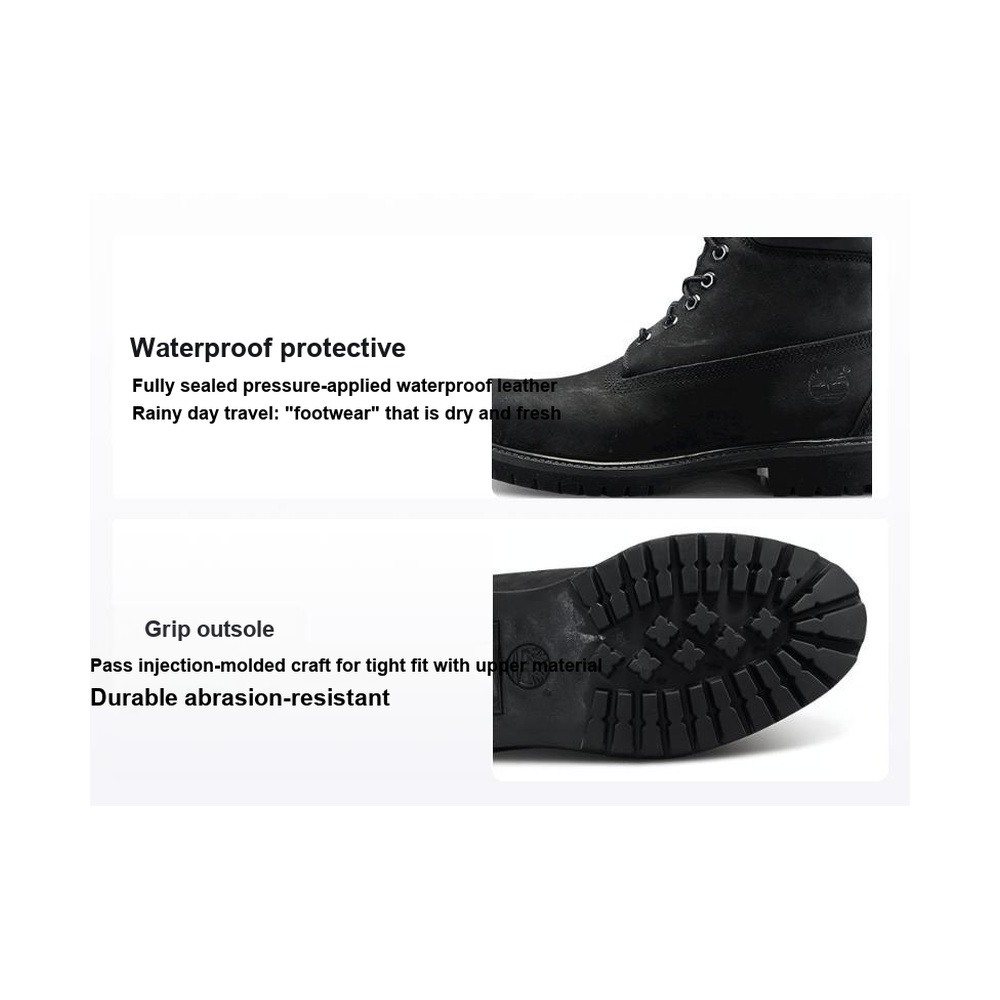 Timberland Premium Leather 'Black' Мужские