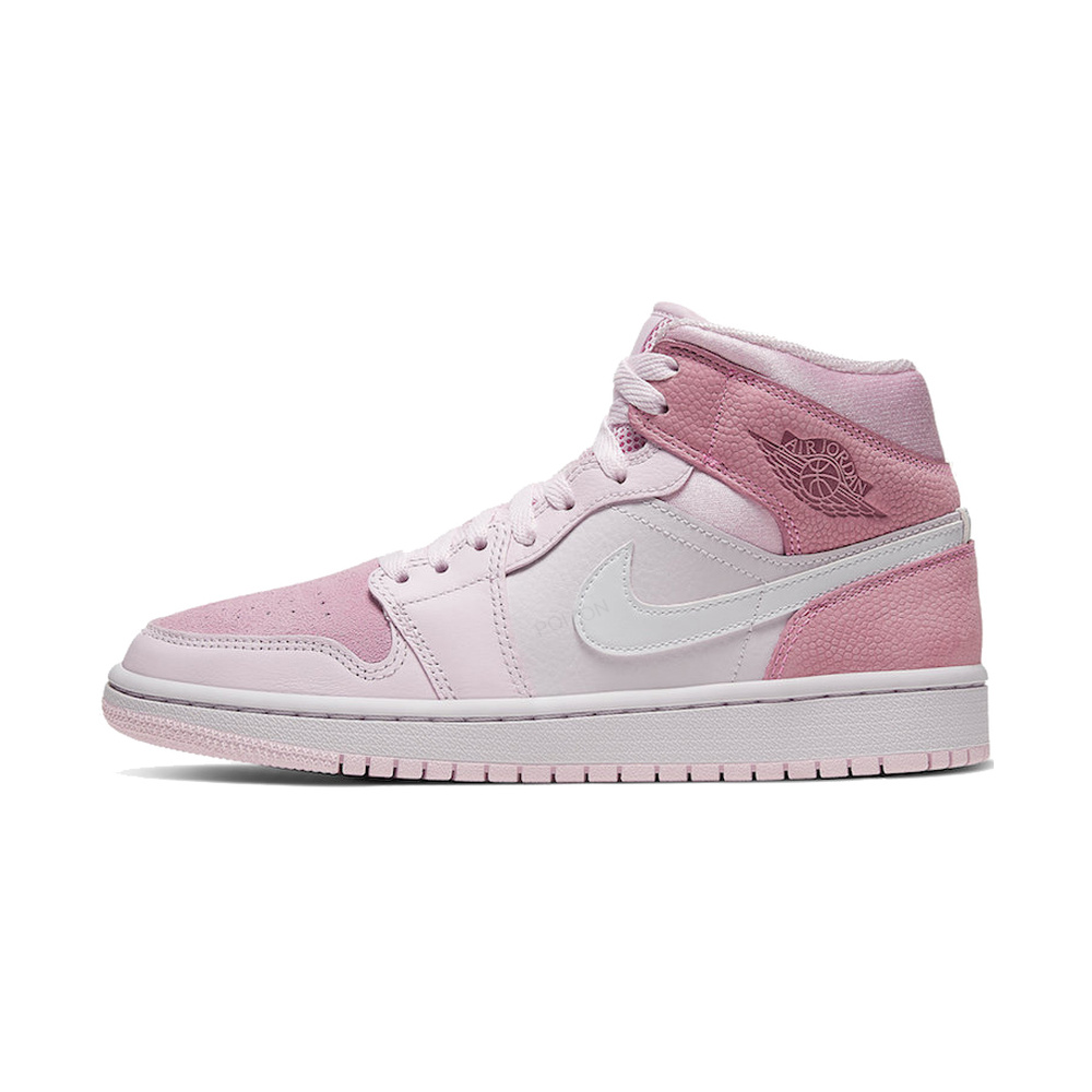 Air Jordan 1 Mid 'White / Grain / Metallic Gold Grain / Black' Женские