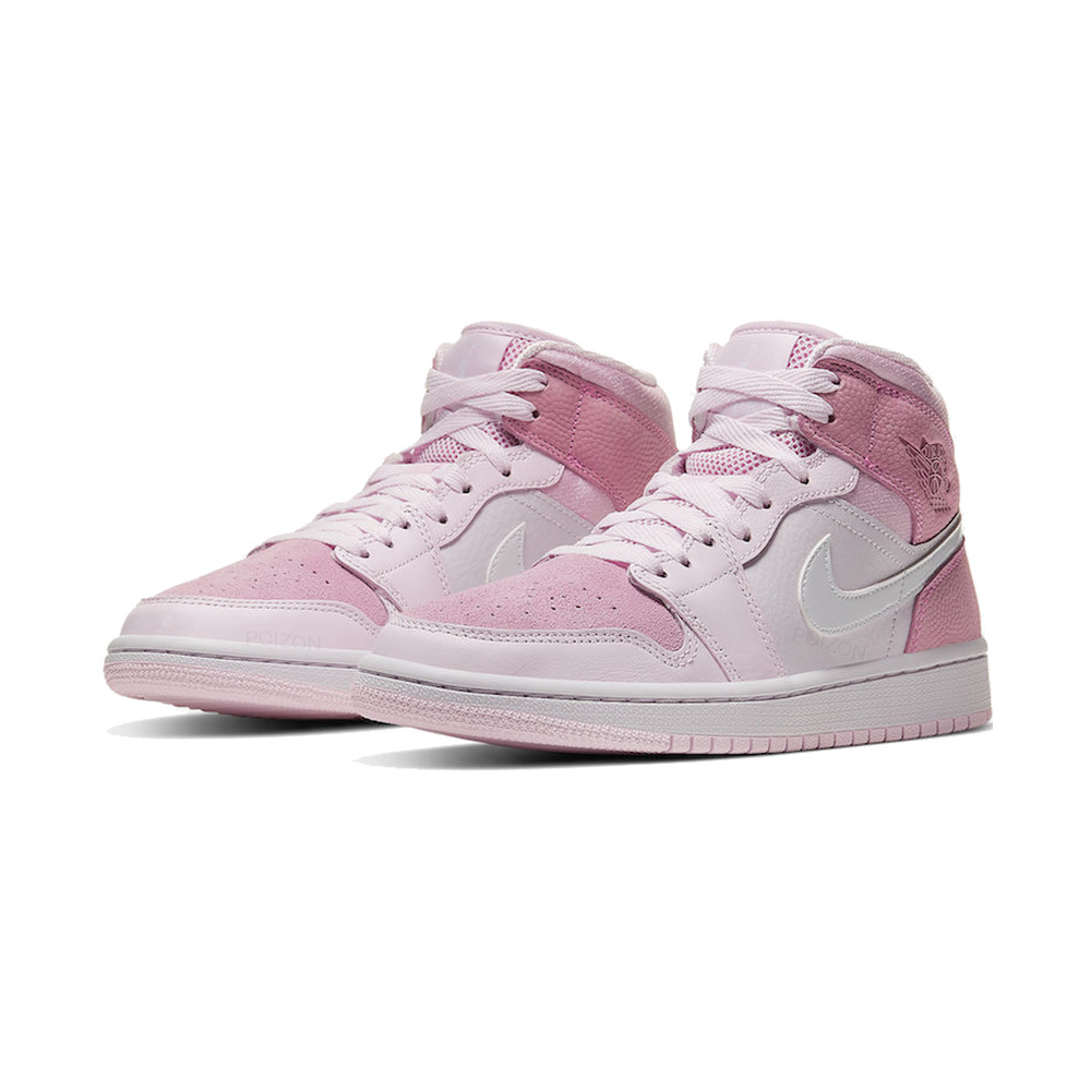 Air Jordan 1 Mid 'White / Grain / Metallic Gold Grain / Black' Женские