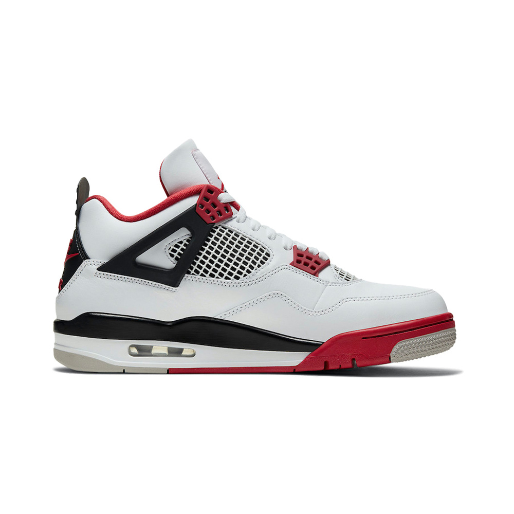 Air Jordan 4 'White / Metallic Silver / University Red' Мужские