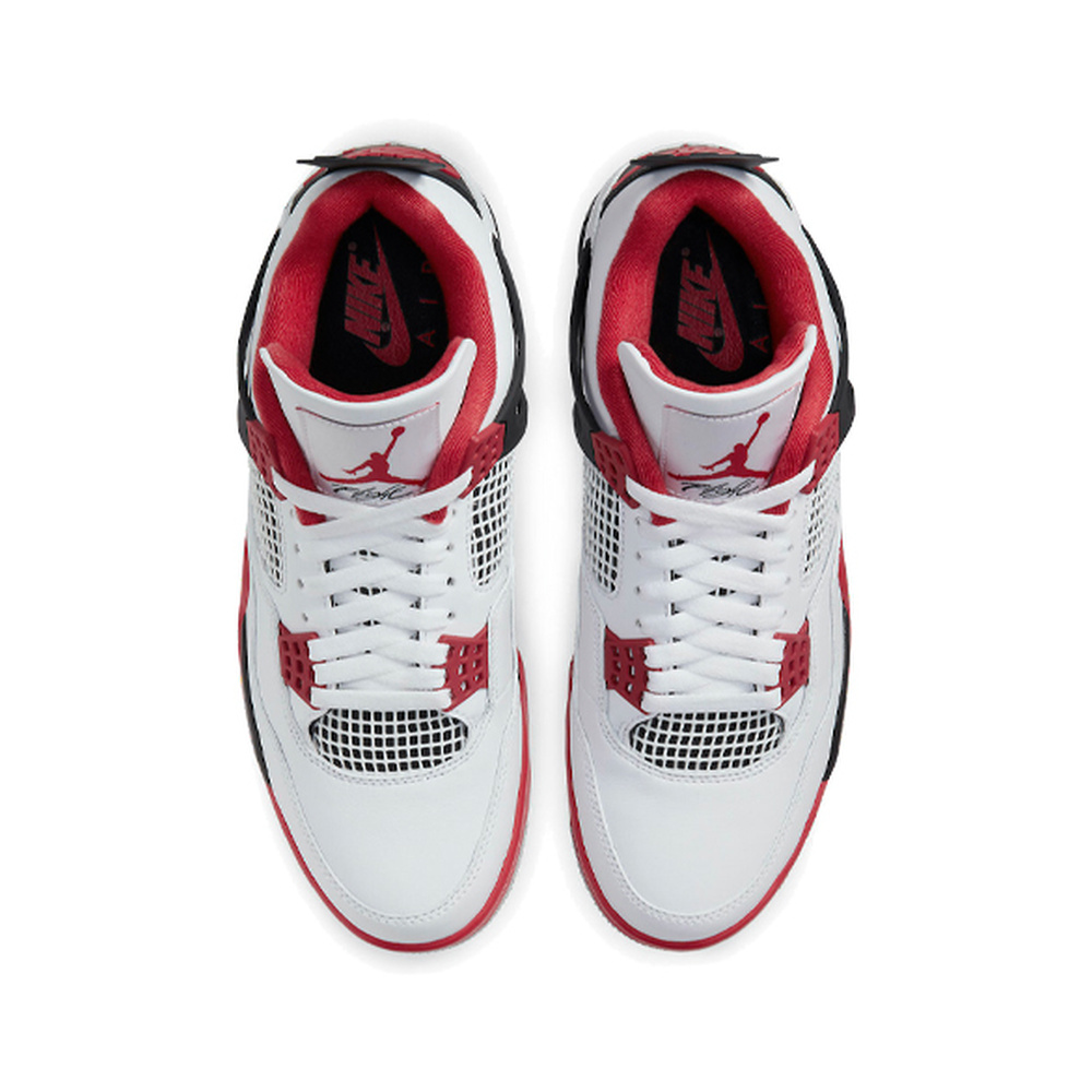 Air Jordan 4 'White / Metallic Silver / University Red' Мужские
