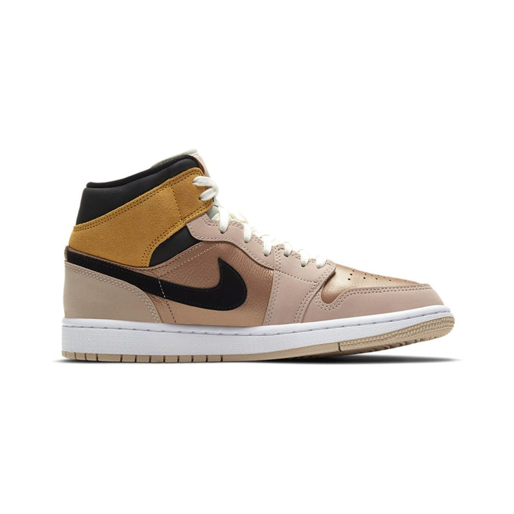 Air Jordan 1 Mid 'Medium Grey / Blue Tint / White' Женские