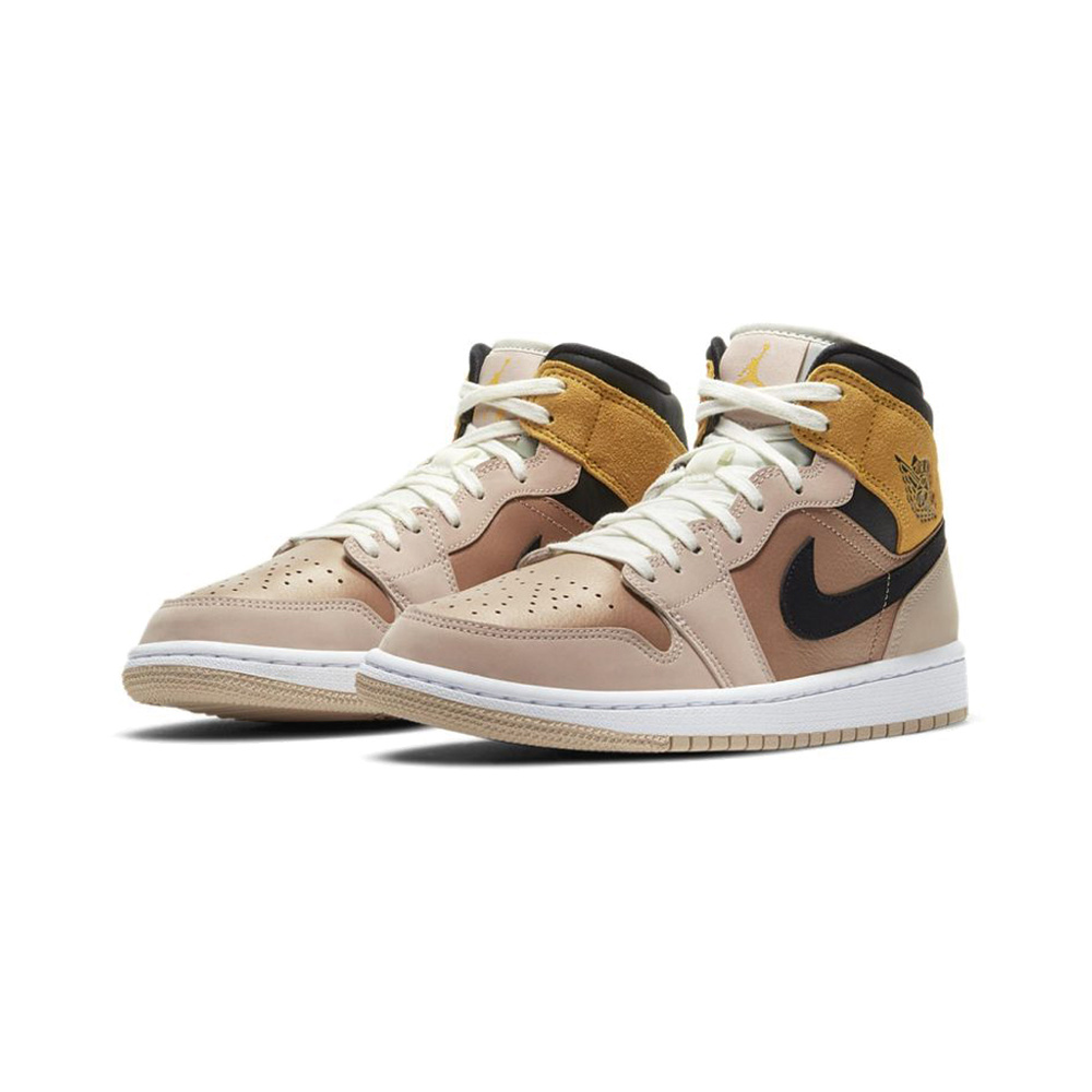 Air Jordan 1 Mid 'Medium Grey / Blue Tint / White' Женские