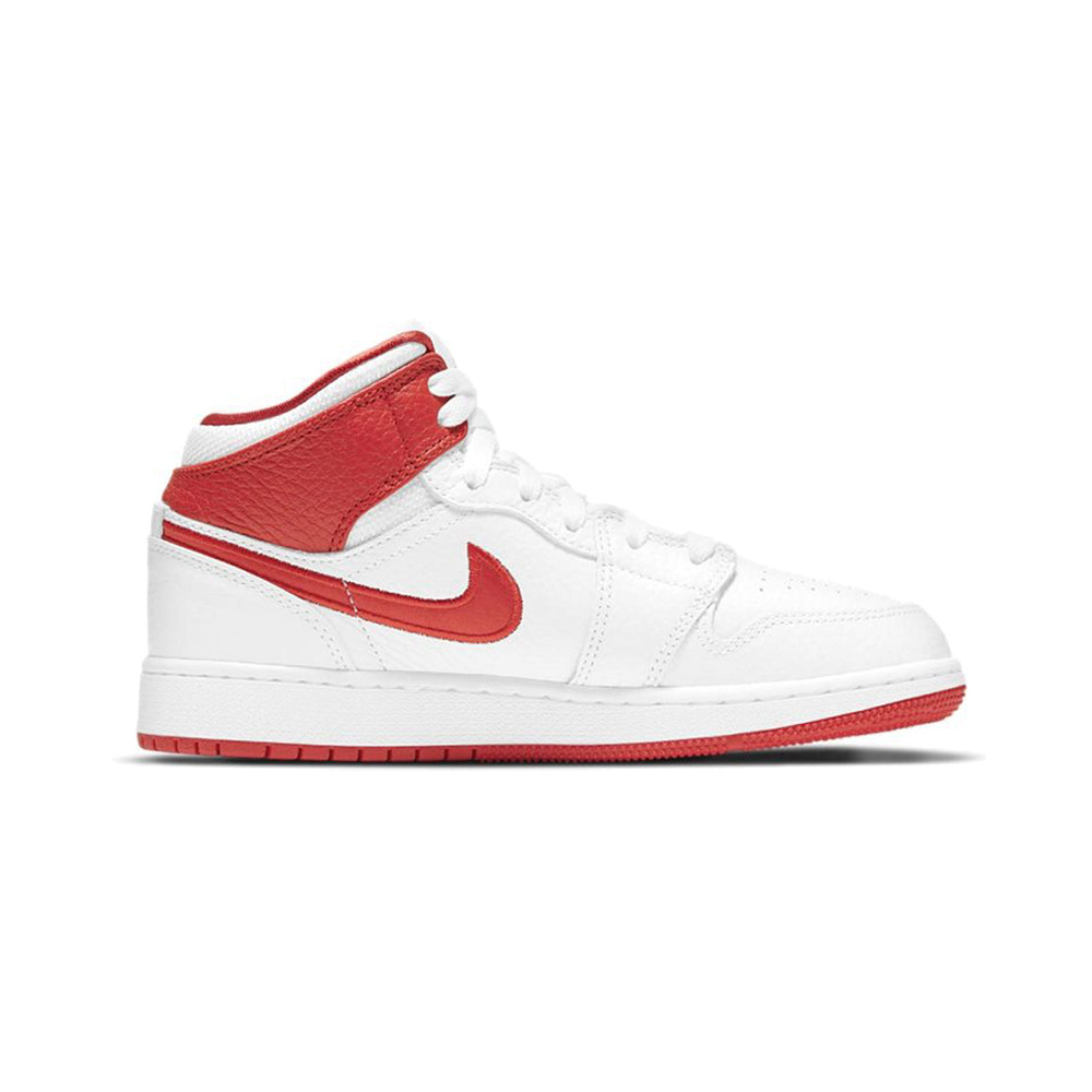 Air Jordan 1 Mid 'Summit White / White / Black / Metallic Silver' Унисекс