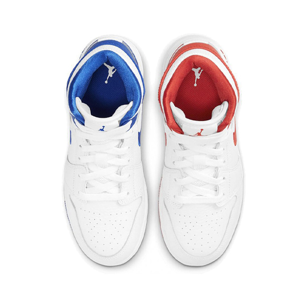 Air Jordan 1 Mid 'Summit White / White / Black / Metallic Silver' Унисекс