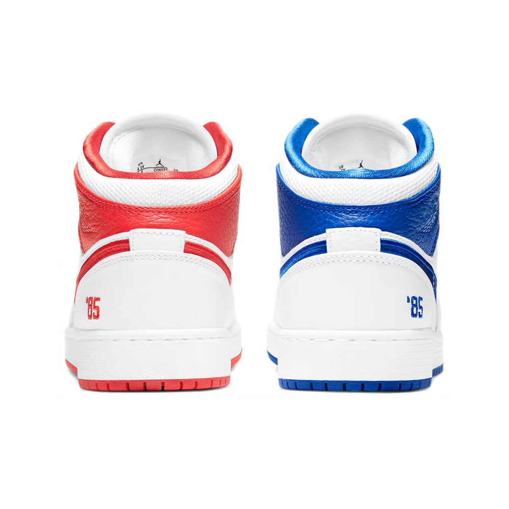 Air Jordan 1 Mid 'Summit White / White / Black / Metallic Silver' Унисекс