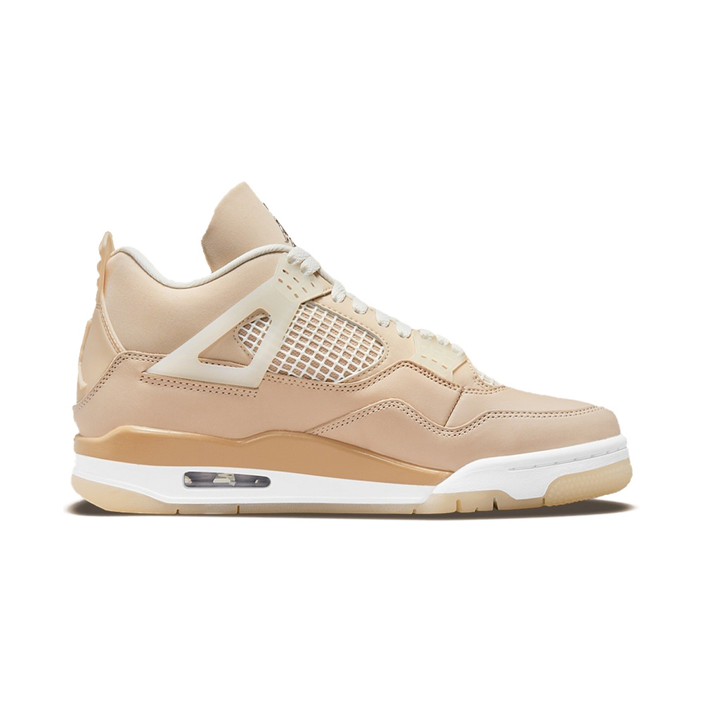 Air Jordan 4 'Off White / Barely Green / Malachite / Metallic Silver' Женские