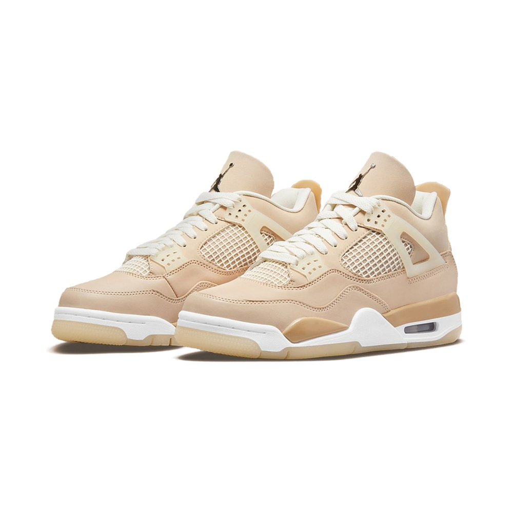 Air Jordan 4 'Off White / Barely Green / Malachite / Metallic Silver' Женские