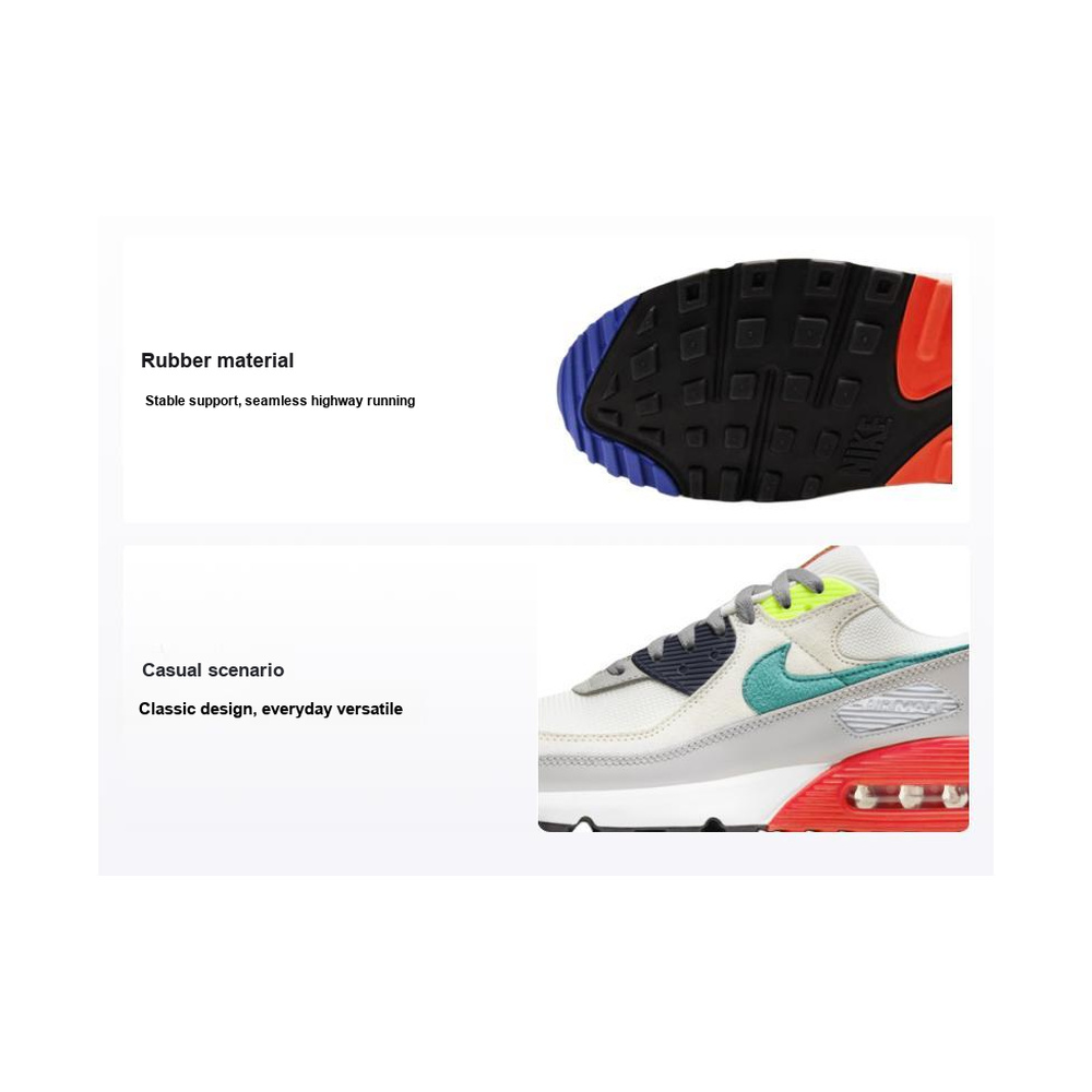 Nike Air Max 90 'Black / Hyper Crimson / White / Chrome' Мужские
