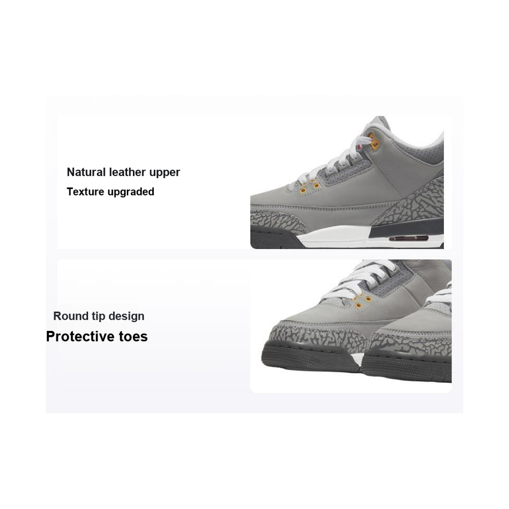 Air Jordan 3 'White / Sail / Phantom / Metallic Silver' Унисекс