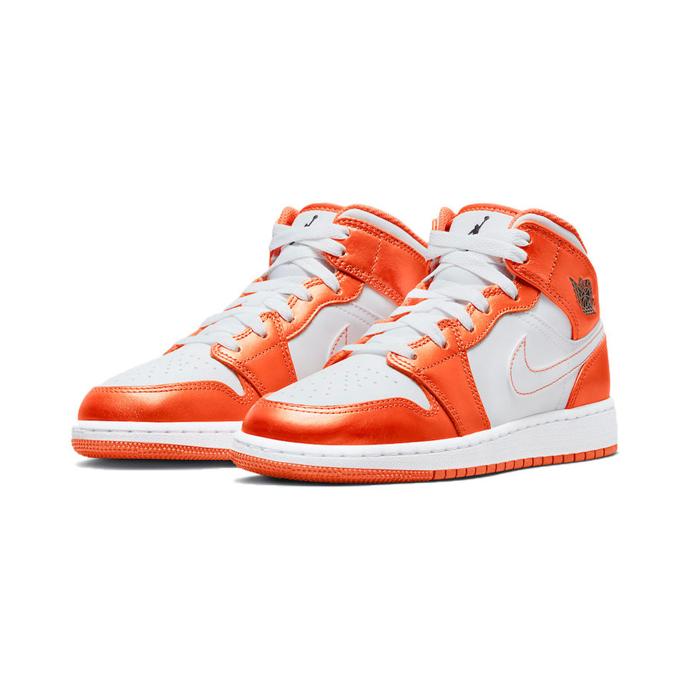 Air Jordan 1 Mid 'White / Hyper Violet / Bright Crimson / Obsidian' Унисекс
