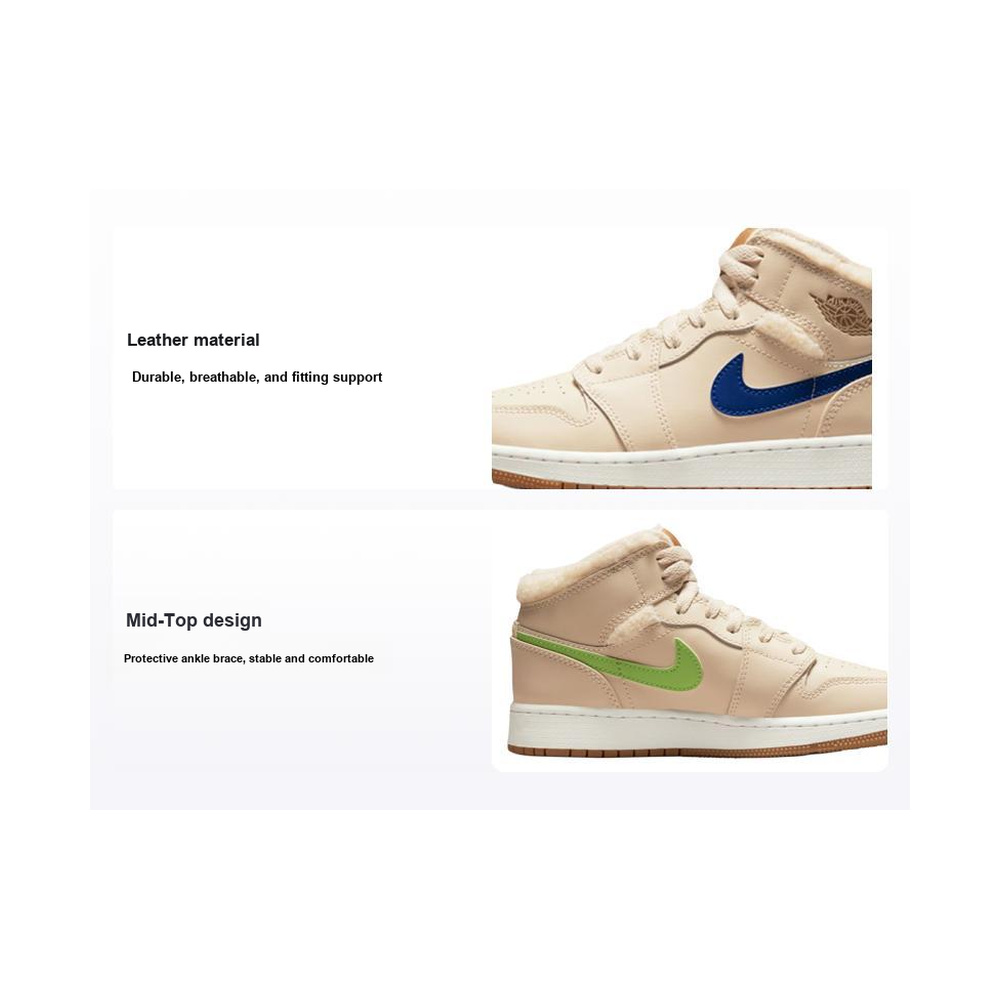Air Jordan 1 Mid 'Old Royal / White' Унисекс