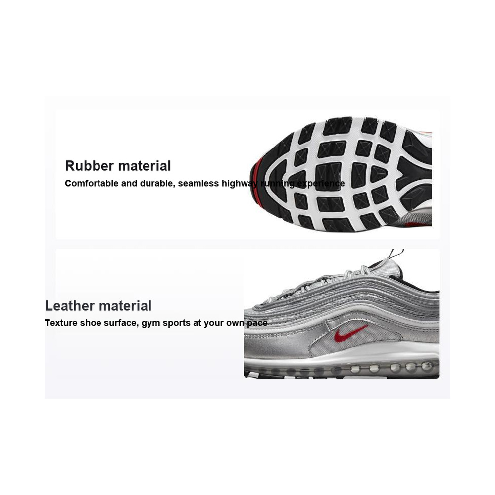 Nike Air Max 97 'Light Smoke Grey / Photon Dust / Hyper Crimson / Chrome' Мужские