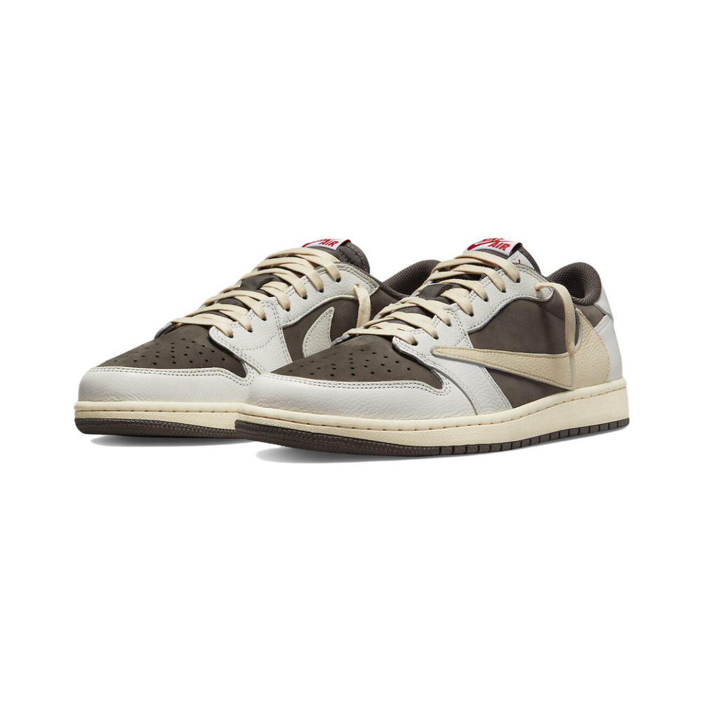 Air Jordan 1 'Pale Ivory / Light British Tan / Muslin / Track Red' Мужские