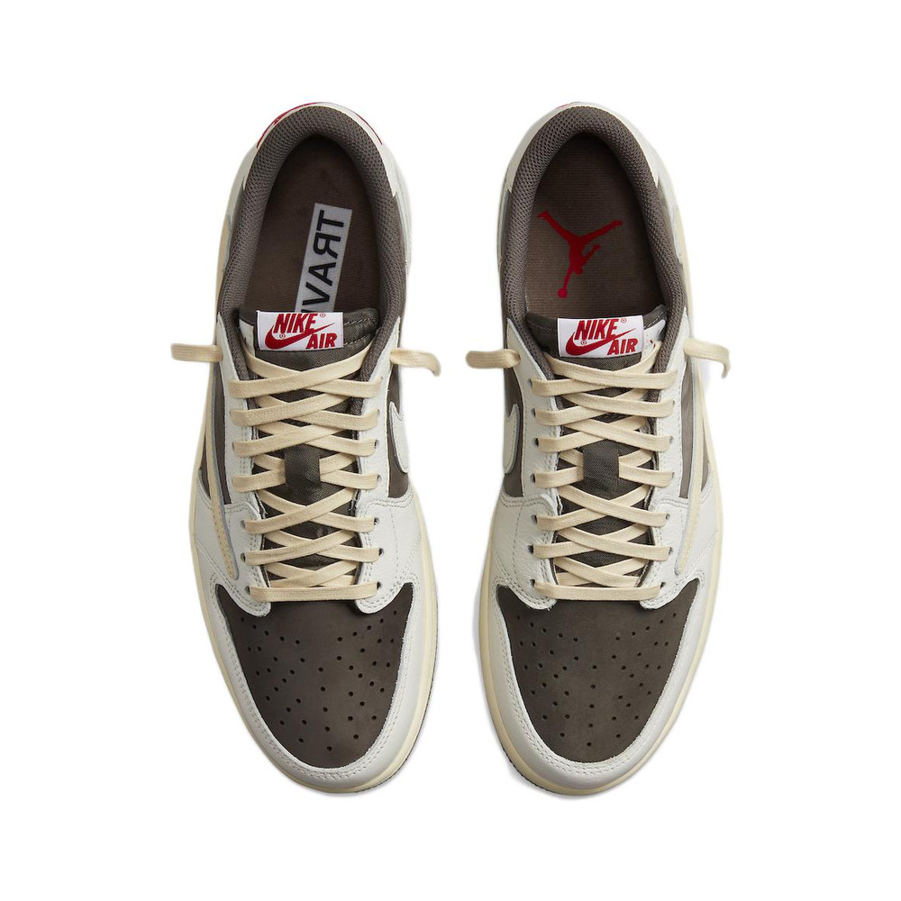 Air Jordan 1 'Pale Ivory / Light British Tan / Muslin / Track Red' Мужские